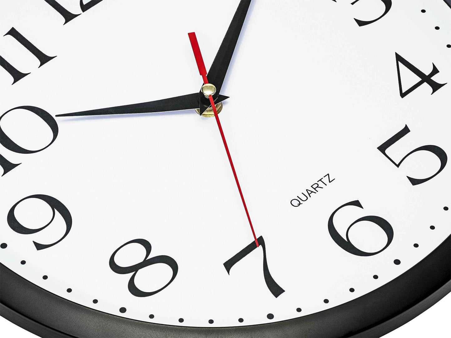 Bernhard Products Black Wall Clock Silent Non Ticking 10 Inch Quality Quartz Battery Operated Round Easy to Read Home/Office/Kitchen/Classroom/School Clock Sweep Movement