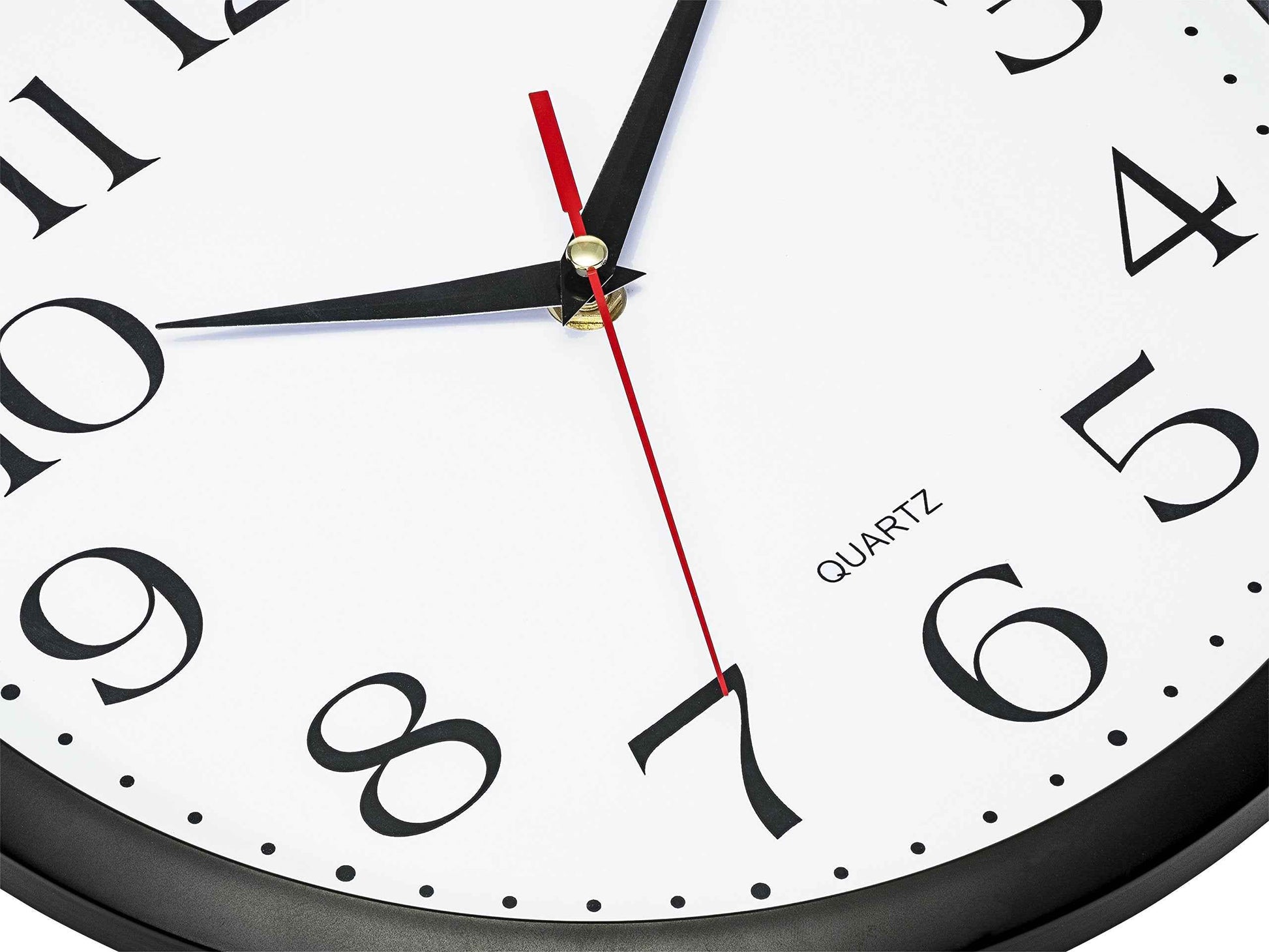 Bernhard Products Black Wall Clock Silent Non Ticking 10 Inch Quality Quartz Battery Operated Round Easy to Read Home/Office/Kitchen/Classroom/School Clock Sweep Movement