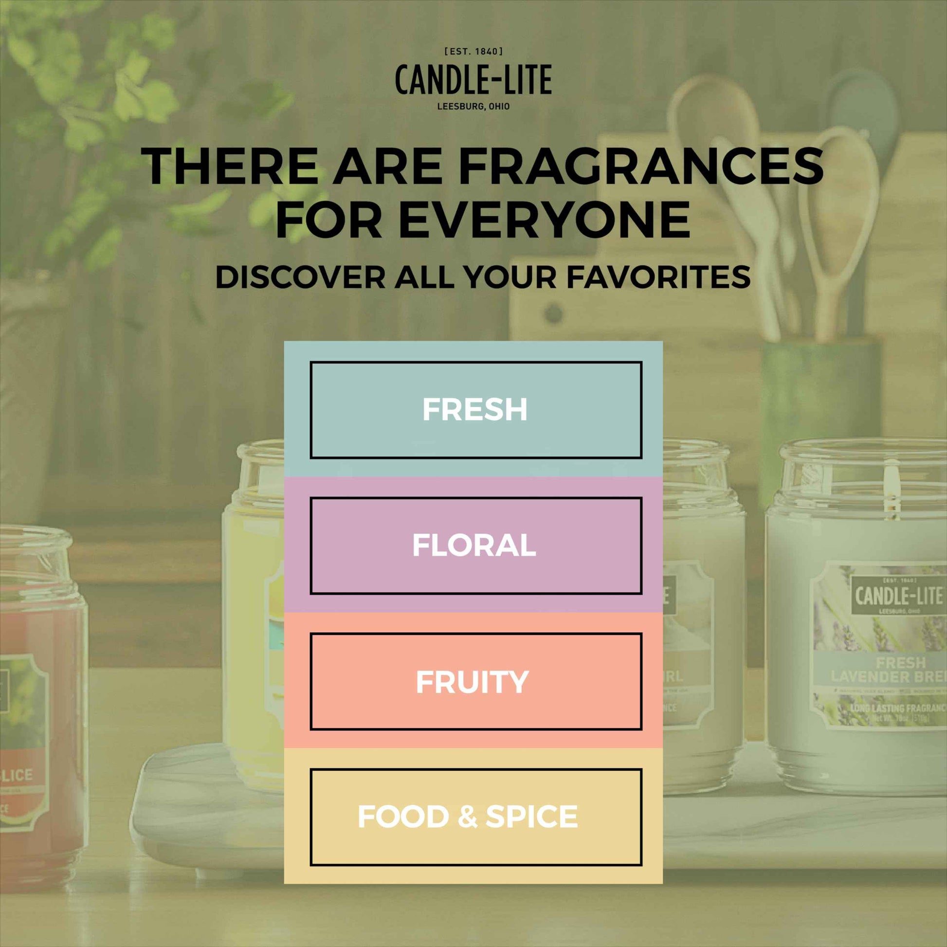 Candle-lite Fall Scented Candles, Creamy Vanilla Swirl, 18 oz Jar, Proudly Poured in The USA, Aromatherapy Candle, Single-Wick with 110 Hours of Burn Time, Perfect for Creating a Relaxing Ambiance