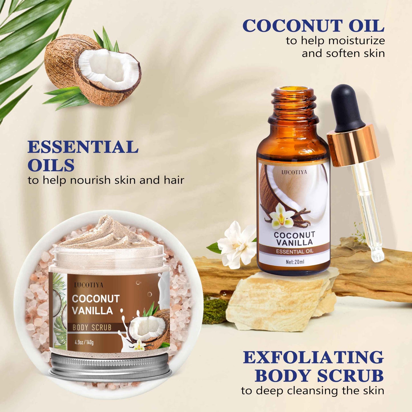 Gifts for Women, Birthday Gifts for Women, Bath and Body Gifts Set, Vanilla Coconut Spa Gift for Self Care,Thank you Relaxing Bath Sets for Mom, Grandma, Girlfriend, Sister, Friends