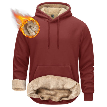 TACVASEN Men's Sherpa Lined Hoodies Winter Warm Fleece Hooded Sweatshirts