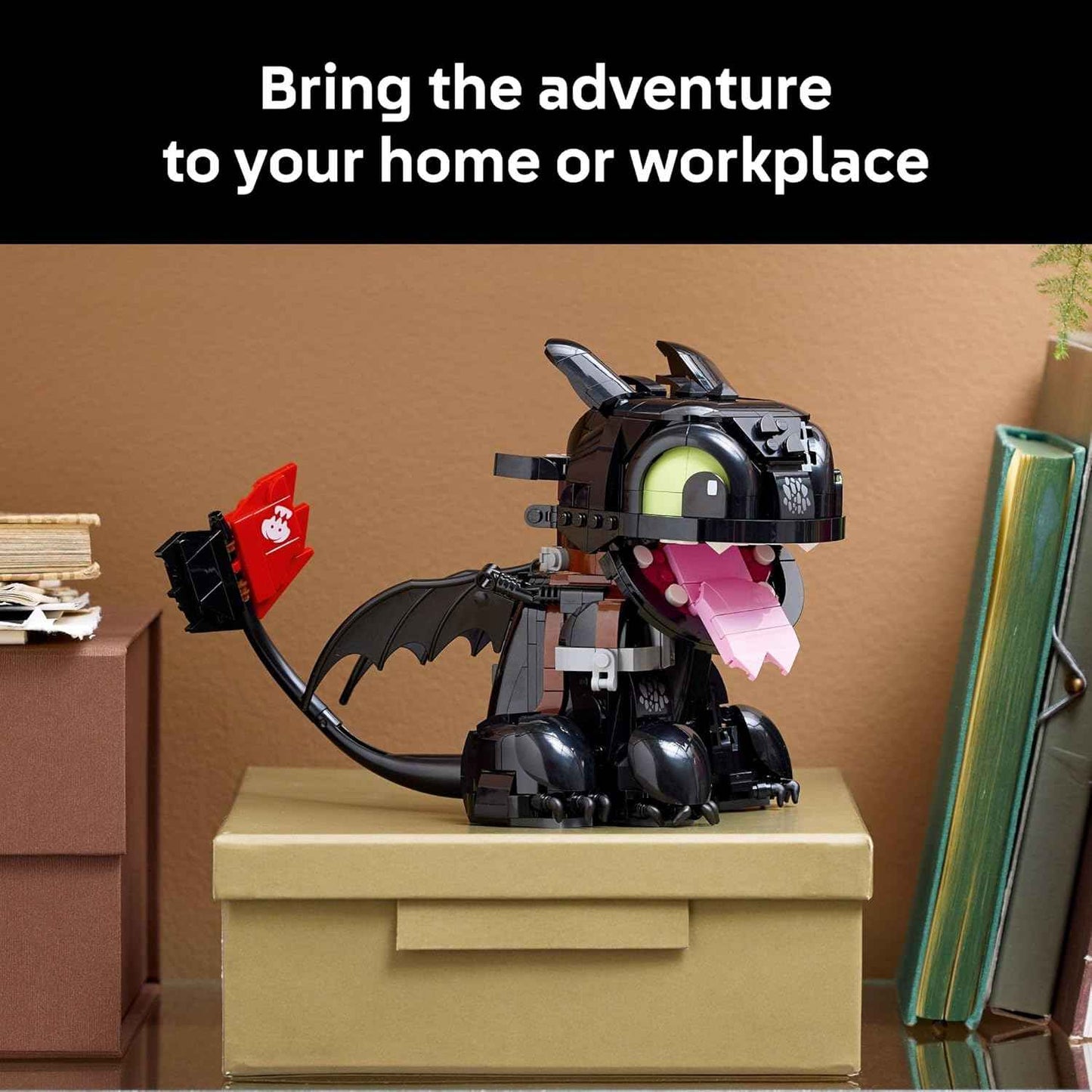 LEGO Icons How to Train Your Dragon: Toothless Building Set for Adults, Ages 18+ - Room Decor for Office, Bedroom, or Book Shelf - Collectible for Movie Fans - Gift Idea for Birthdays - 10375
