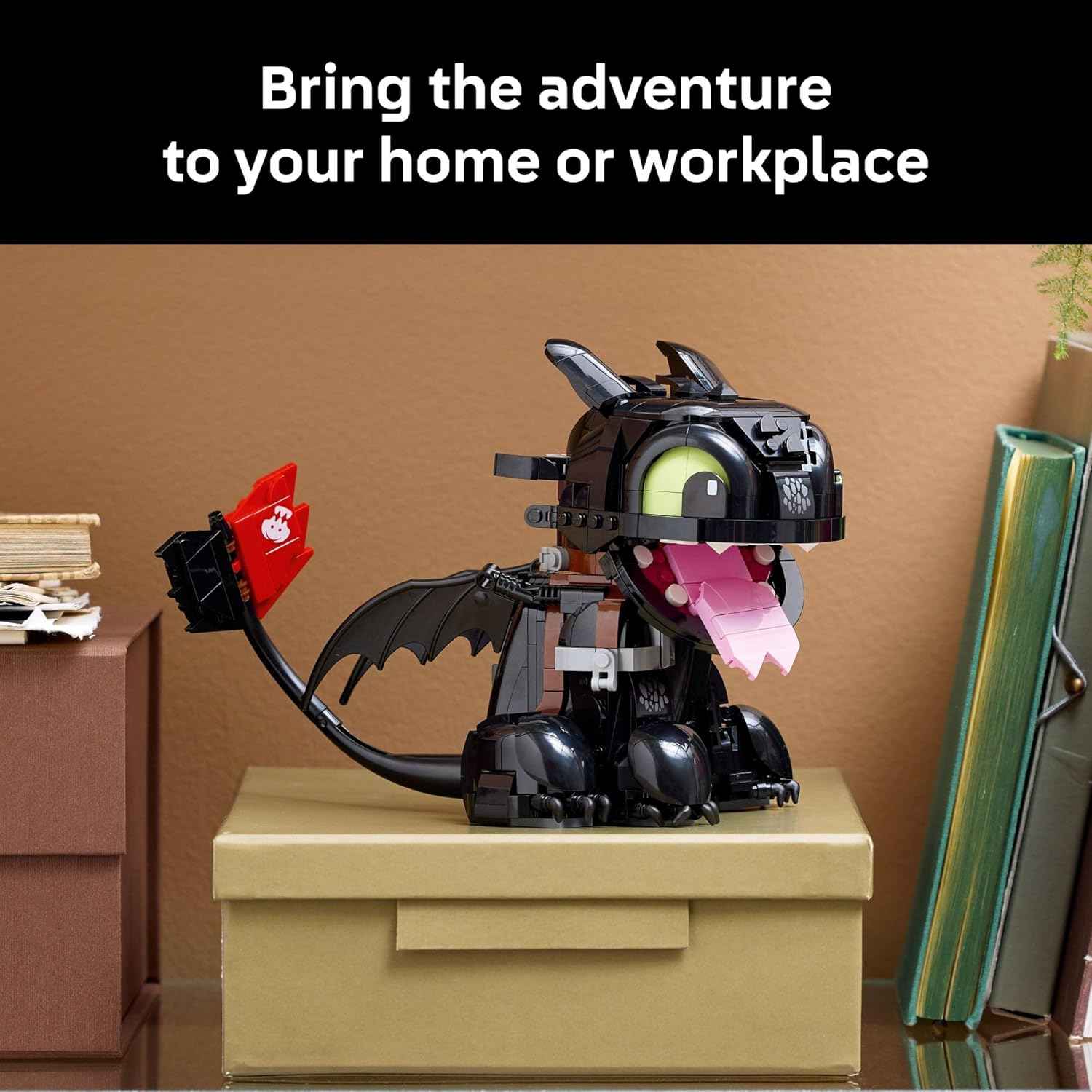 LEGO Icons How to Train Your Dragon: Toothless Building Set for Adults, Ages 18+ - Room Decor for Office, Bedroom, or Book Shelf - Collectible for Movie Fans - Gift Idea for Birthdays - 10375