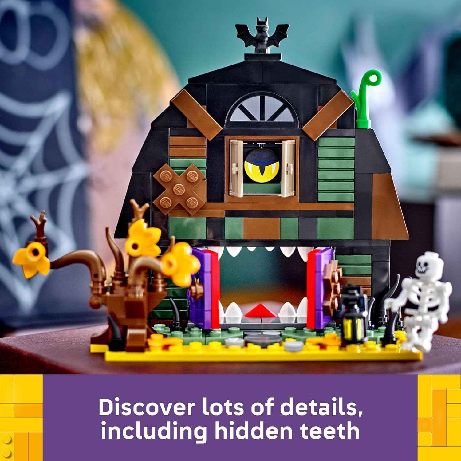 LEGO Halloween Barn Building Toy - Room Decor & Pretend Play Set for Boys & Girls, Ages 9+ - Halloween Toys & Crafts for Kids - Gift Idea - W/Scary Skeleton Minifigure - 40721