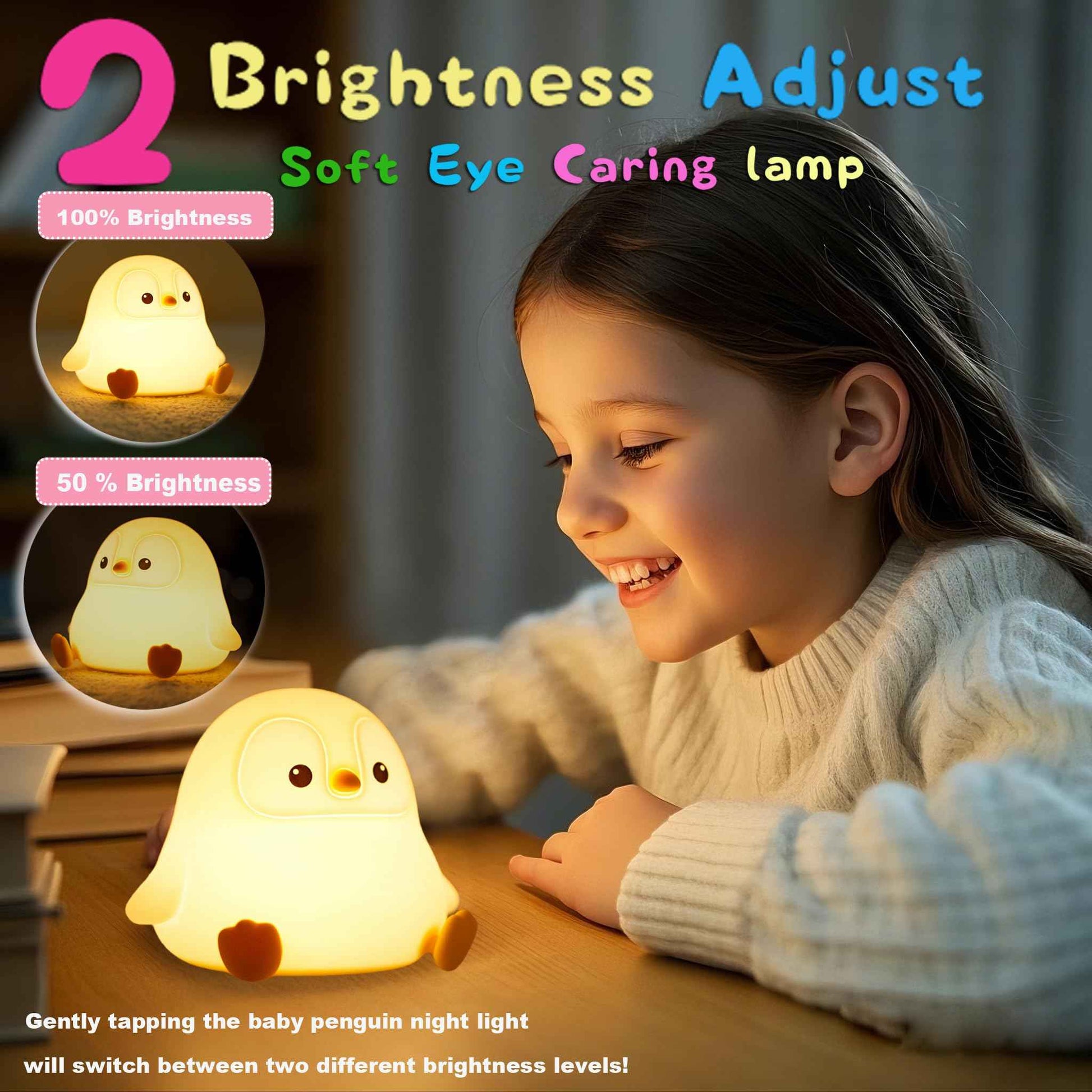 DREAMING MY DREAM Cute Duck Lamp,Do Do Duck Night Light,Silicone Squishy Nursery Bedside Lamp,USB Rechargeable Touch Table Lampfor Bedrooms, Living Room Decor Gift Toy