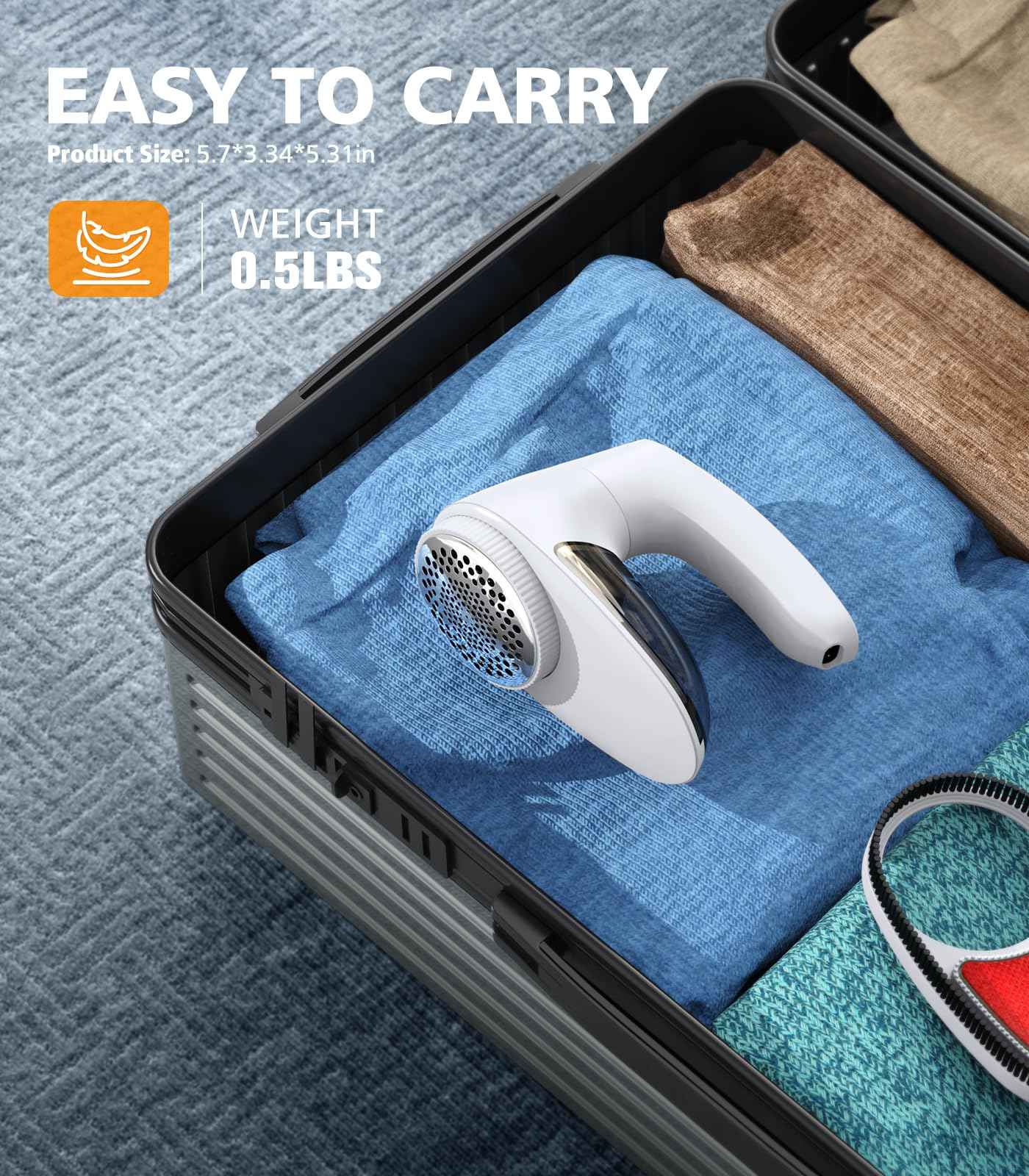 POPCHOSE Fabric Shaver, Lint Remover for Clothes, Lint Shaver with 6-Leaf Blades, 2 Speed Sweater Shavers to Remove Pilling for Clothing, Couch, Furniture, Fuzz, USB Rechargeble, Gray…