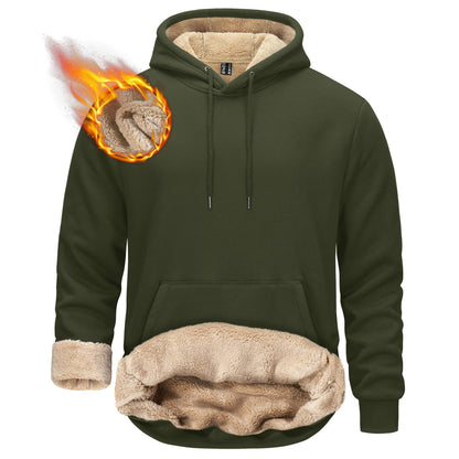 TACVASEN Men's Sherpa Lined Hoodies Winter Warm Fleece Hooded Sweatshirts