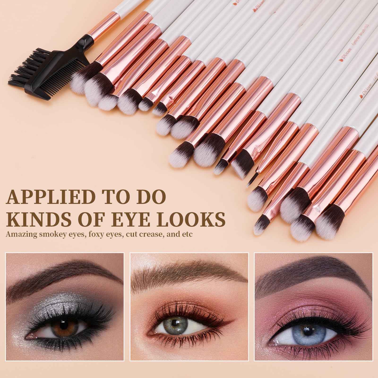 DUcare Professional Makeup Brushes Set 27Pcs Makeup Brush Set Premium Synthetic Kabuki Foundation Blending Face Powder Blush Concealers Eye Shadows Brushes