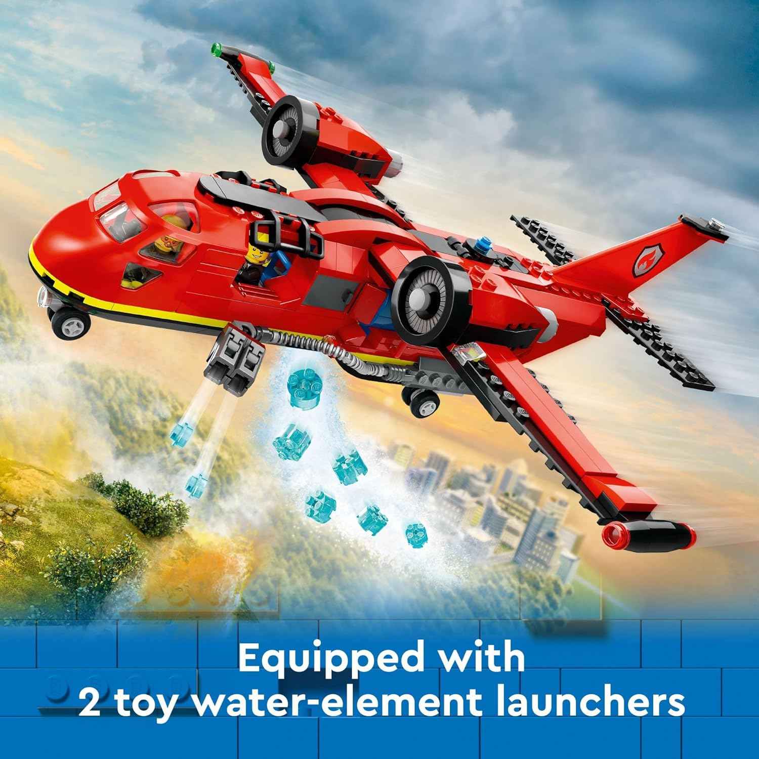 LEGO City Fire Rescue Plane Toy - Building Blocks Playset for Boys & Girls, Ages 6+ - Pretend Play for Role Play for Kids - Gift for Christmas - 60413