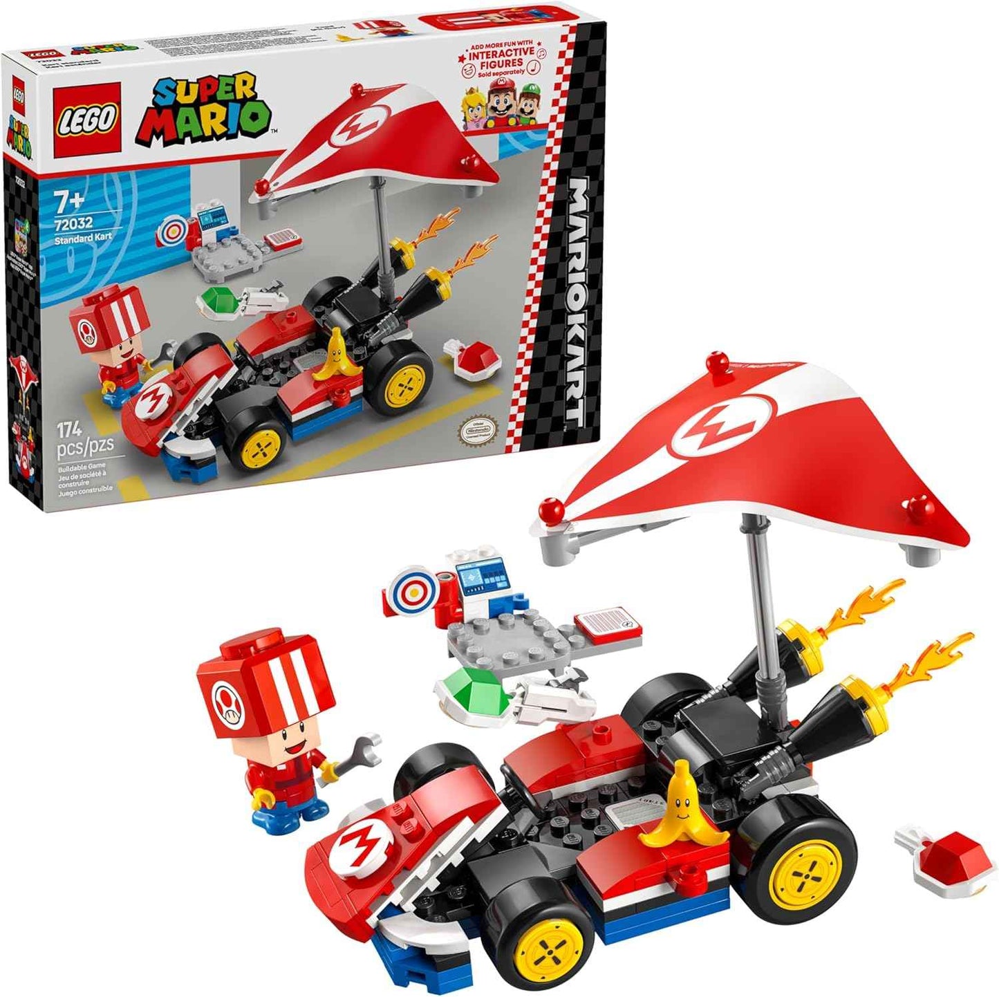 LEGO Super Mario: Mario Kart Standard Kit - Collectible Toy Building Set for Kids, Boys and Girls, Ages 7+ - Nintendo Mario Kart Toy for Fans - Gift Idea for Birthdays - 72032
