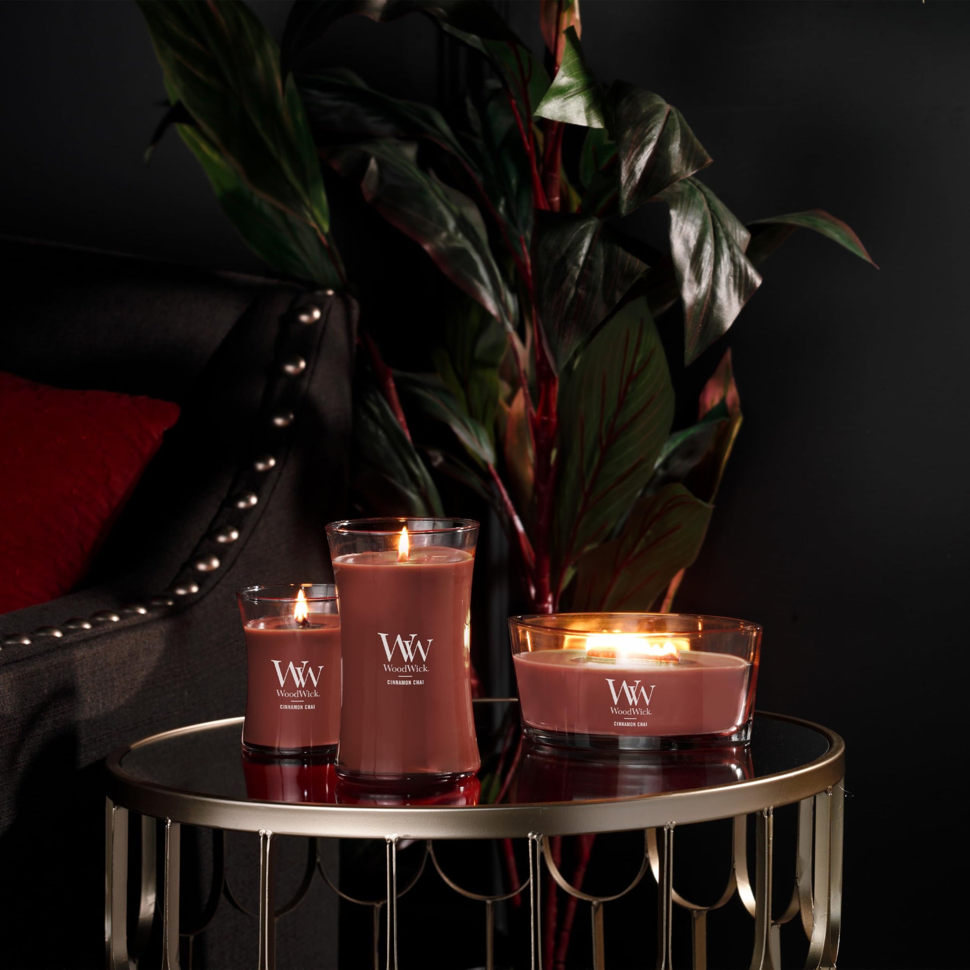 WoodWick Cinnamon Chai Holiday Candle Gifts for Women and Men, 9.7 oz Medium Hourglass Candle with Crackling Wick jlhbookstore.store