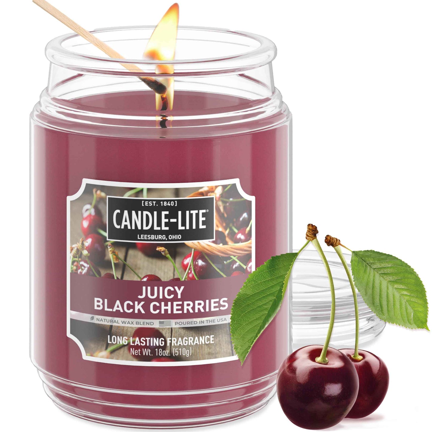Candle-lite Fall Scented Candles, Creamy Vanilla Swirl, 18 oz Jar, Proudly Poured in The USA, Aromatherapy Candle, Single-Wick with 110 Hours of Burn Time, Perfect for Creating a Relaxing Ambiance