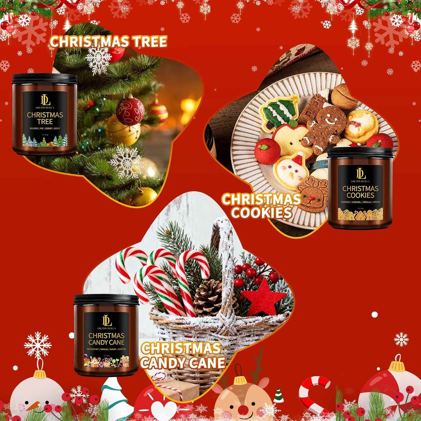 Fall Candle Set, Fall Scented Candles for Home, 4 Pack Soy Candle Set, Autumn Gifts for Women Men, Autumn Scents of Vanilla Pumpkin/Cinnamon Clove/Apple Pie/Fall Party