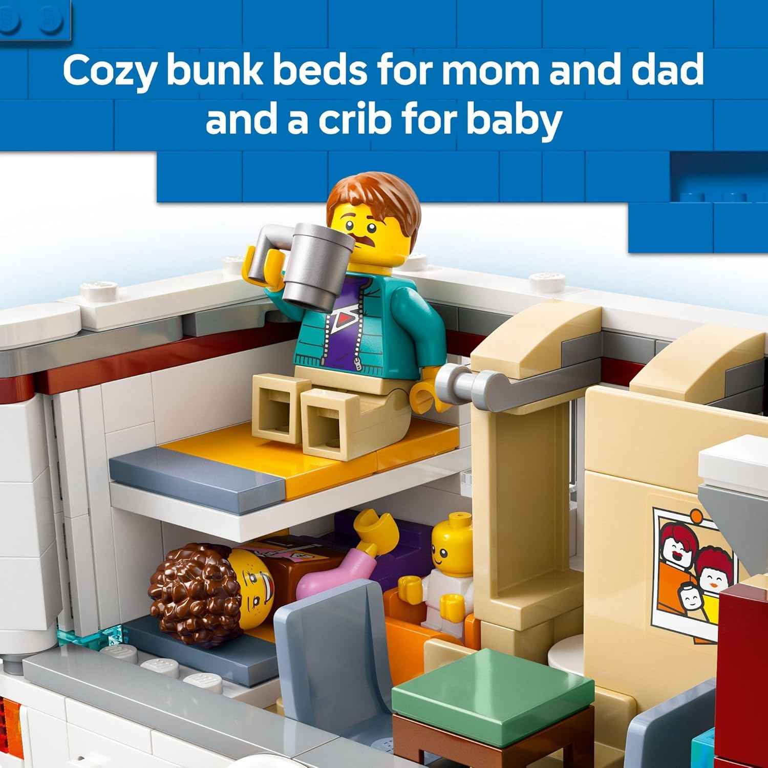 LEGO City Holiday Adventure Camper Van Building Toy Set - Vacation Toy for Kids, Boys and Girls, Ages 6+ - Includes 3 Minifigures and Accessories - Gift Idea for Birthdays and Holidays - 60454