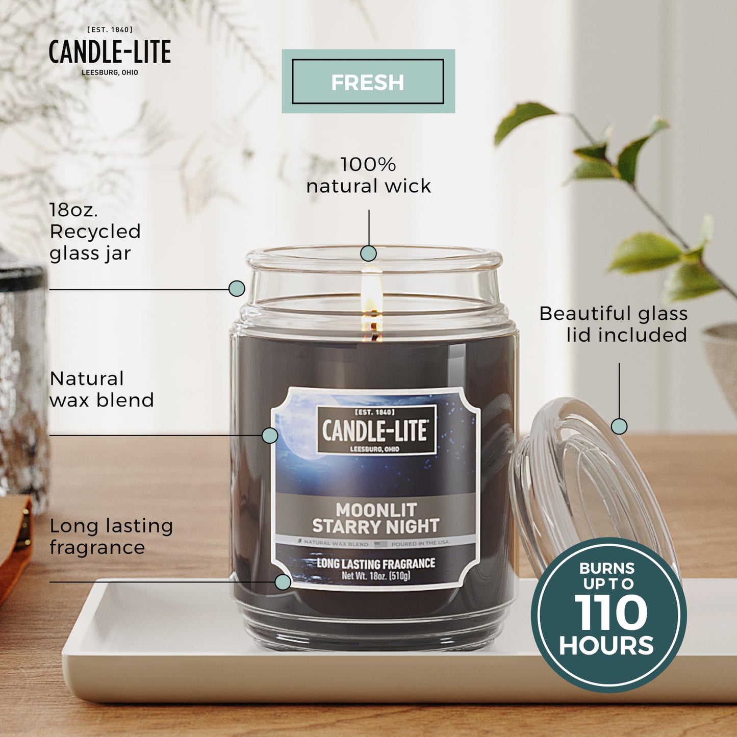 Candle-lite Fall Scented Candles, Creamy Vanilla Swirl, 18 oz Jar, Proudly Poured in The USA, Aromatherapy Candle, Single-Wick with 110 Hours of Burn Time, Perfect for Creating a Relaxing Ambiance jlhbookstore.store