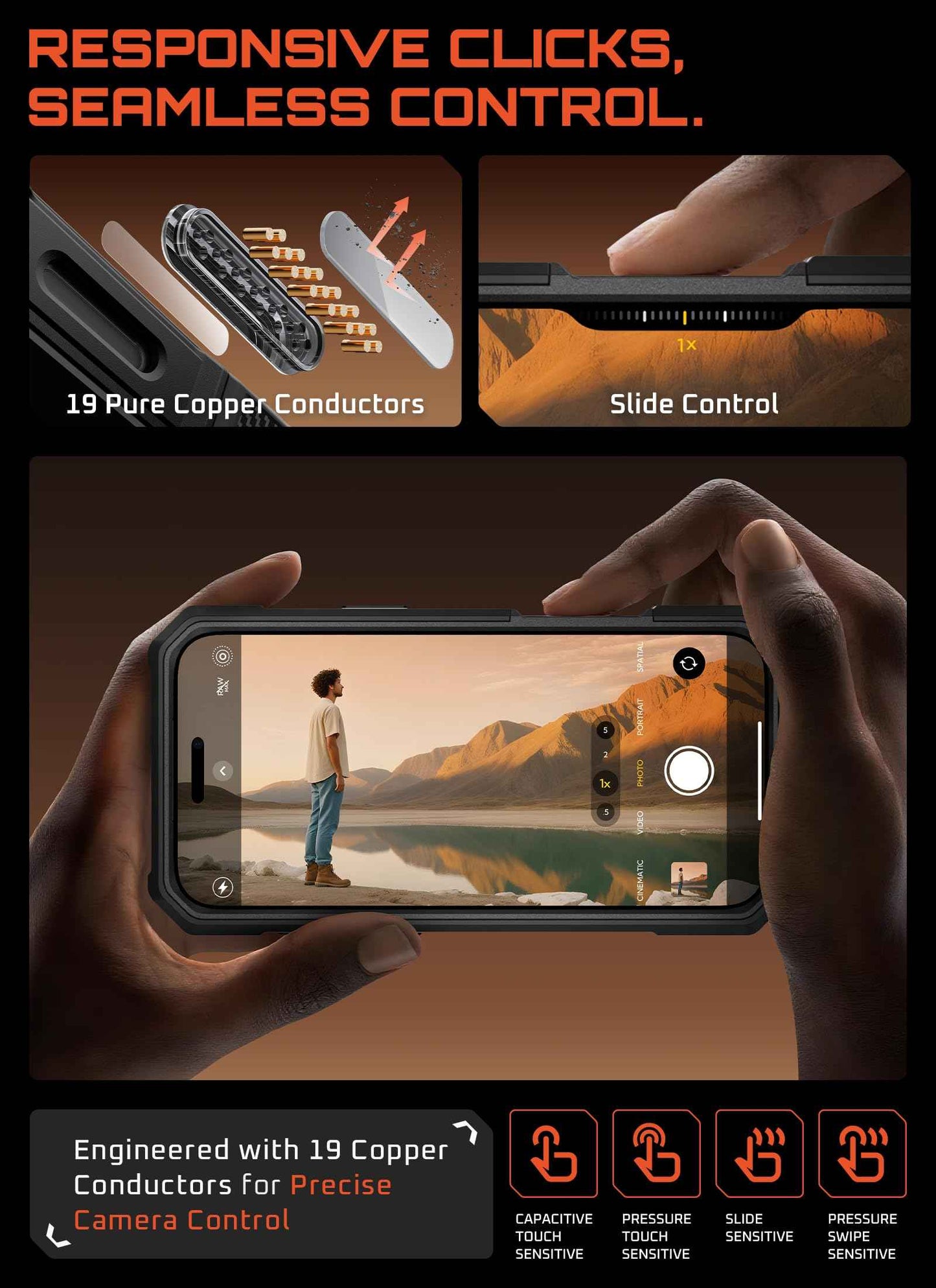 SUPCASE for iPhone 17 Pro Max Case (UBGrip Pro), [Built-in Tempered Glass Screen Protector & Stand] [Camera Control Cover] [Compatible with MagSafe] Full Body Heavy Duty Magnetic Phone Case, Coral