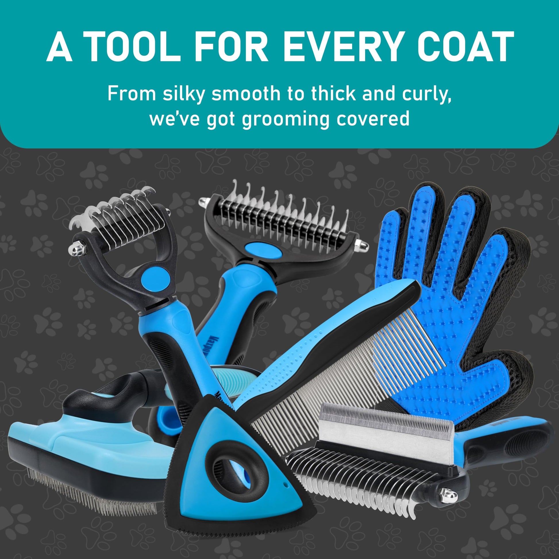 Maxpower Planet Pet Grooming Brush - Double Sided Shedding and Dematting Undercoat Rake Comb for Dogs and Cats,Extra Wide (B1 - Rake, Gloves & Comb, Large) jlhbookstore.store