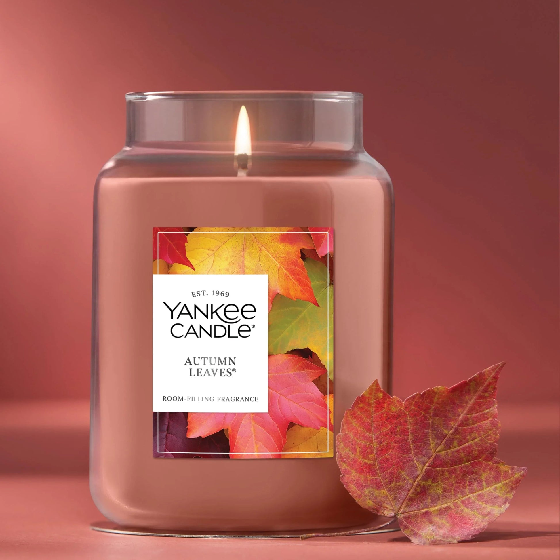 Yankee Candle Autumn Wreath, Fall Scented Candle, 22oz Large Jar with up to 150 Hour Burn Time jlhbookstore.store