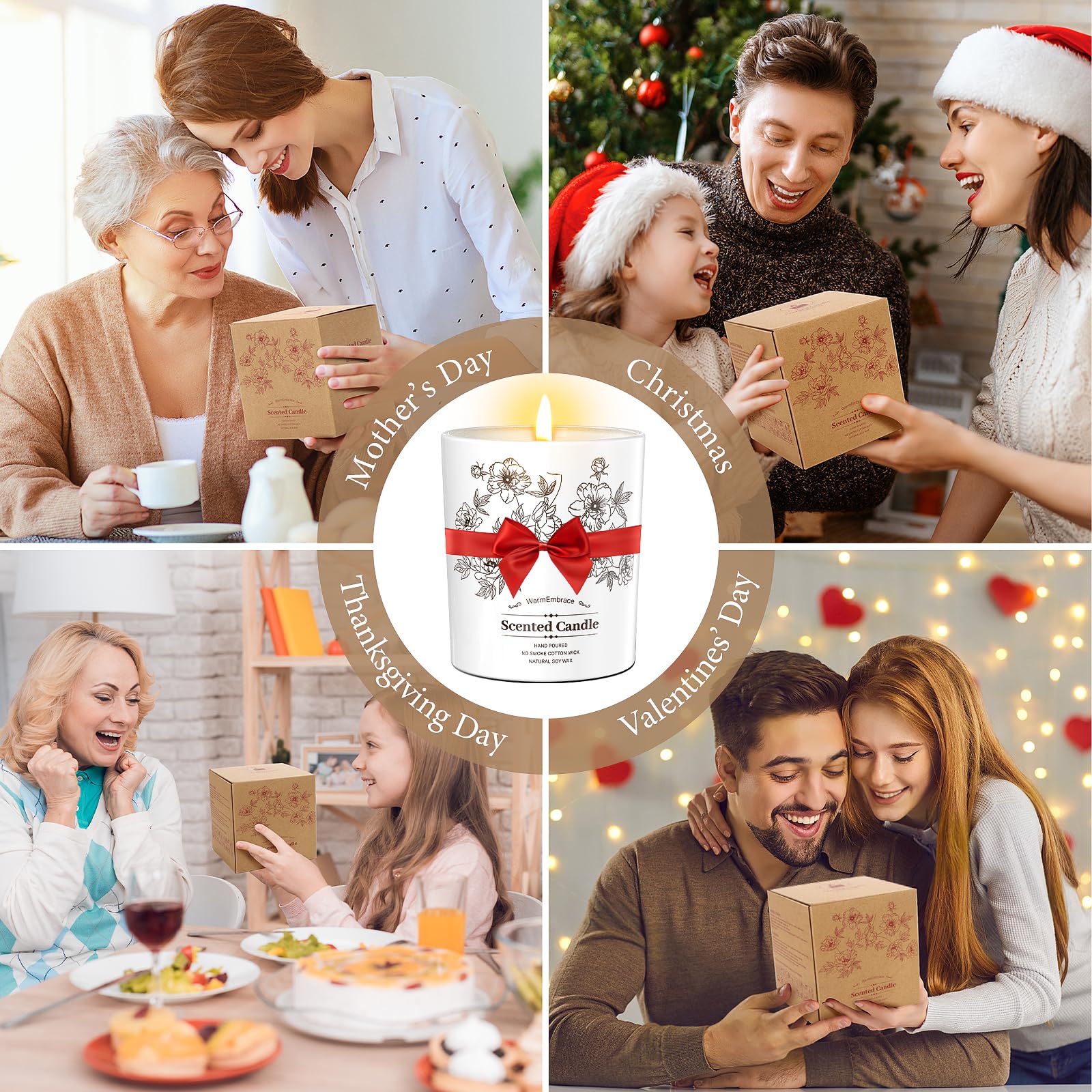 Deluxe Scented Candle for Women & Men, Vanilla Coconut Soy Wax Candle, 8 Oz Jar Candle for Home, Scented-60 Hours Long Lasting Burning, Suitable Gift for Mom jlhbookstore.store