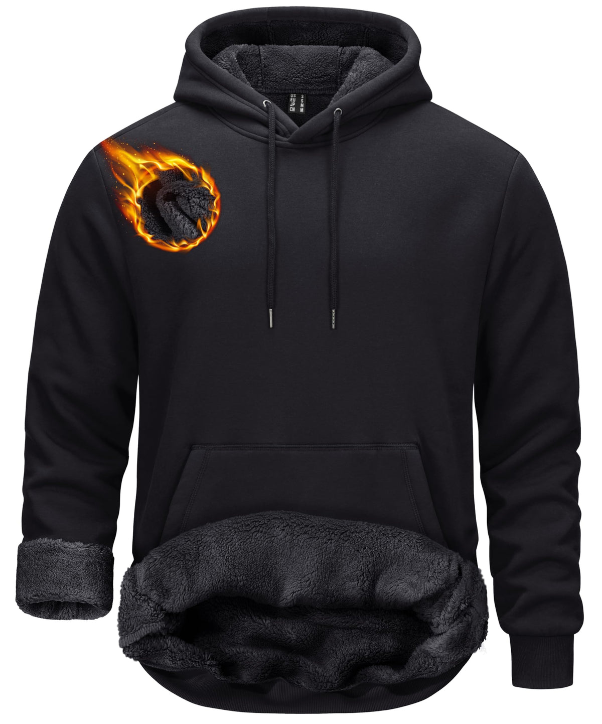 TACVASEN Men's Sherpa Lined Hoodies Winter Warm Fleece Hooded Sweatshirts