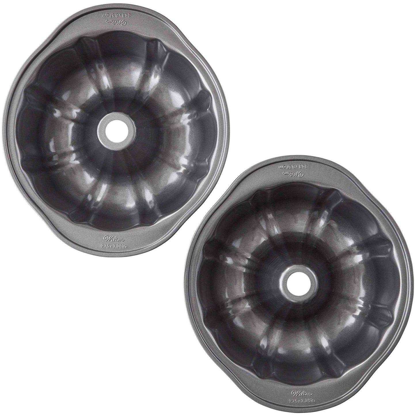 Wilton Gold Non-Stick 9.49 in Fluted Bundt Cake Pan, Stainless Steel Bakeware, Made without PFAS, Packaging May Vary