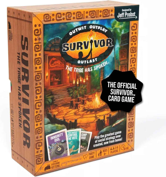 Exploding Kittens Survivor: The Tribe Has Spoken 3-6 Players - Ages 8+ - 30 Minutes to Play - Official Card Game for Survivor Fans - Family Game Night, Card Game