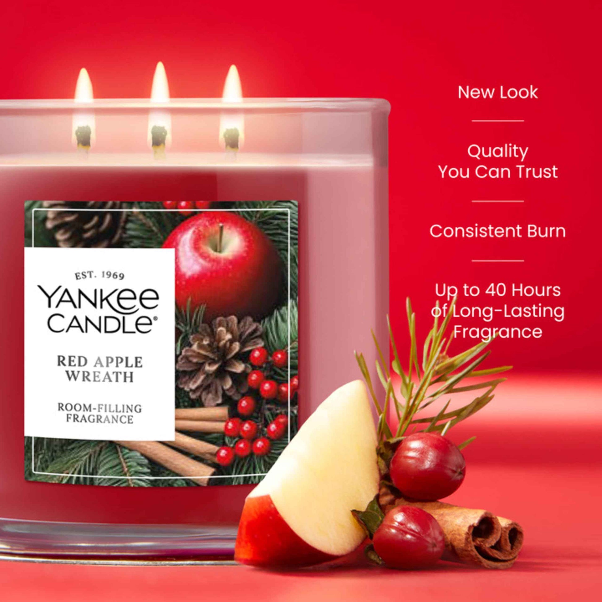 Yankee Candle, Balsam & Cedar Fall Scented Candle, 22oz Large Jar with up to 150 Hour Burn Time