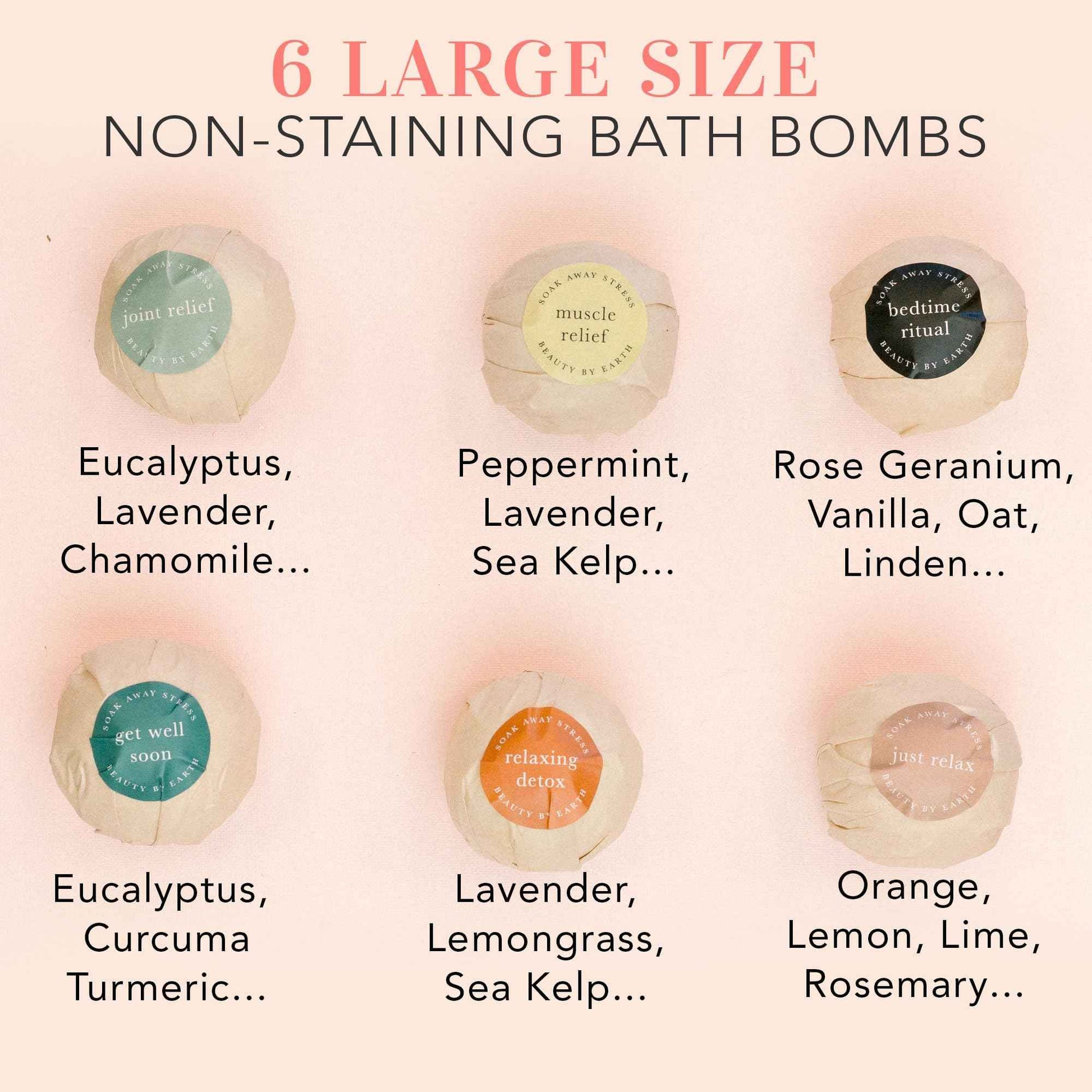 Bath Bombs Gift Set, USA Made with Organic & Natural Ingredients, Christmas Stocking Stuffers for Women & Men, Relaxing Spa Gifts, Wife Stocking Stuffers