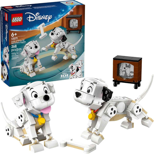 LEGO Disney Lucky & Penny 101 Dalmatians Puppies Building Toys - Pretend Play Set for Girls & Boys, Ages 6+ - Learning and Educational Toy - Gift for Christmas - 43271