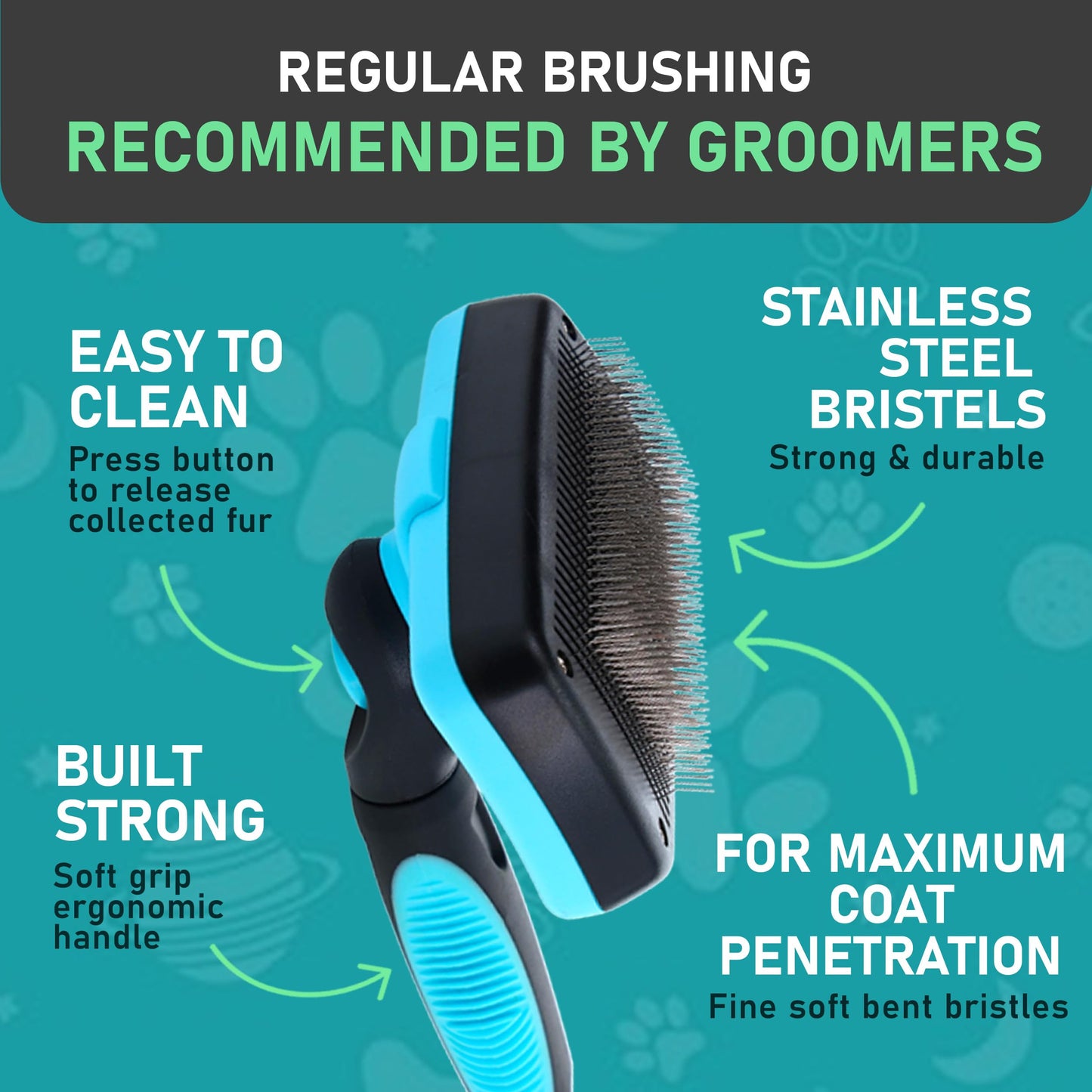 Maxpower Planet Pet Grooming Brush - Double Sided Shedding and Dematting Undercoat Rake Comb for Dogs and Cats,Extra Wide (B1 - Rake, Gloves & Comb, Large) jlhbookstore.store