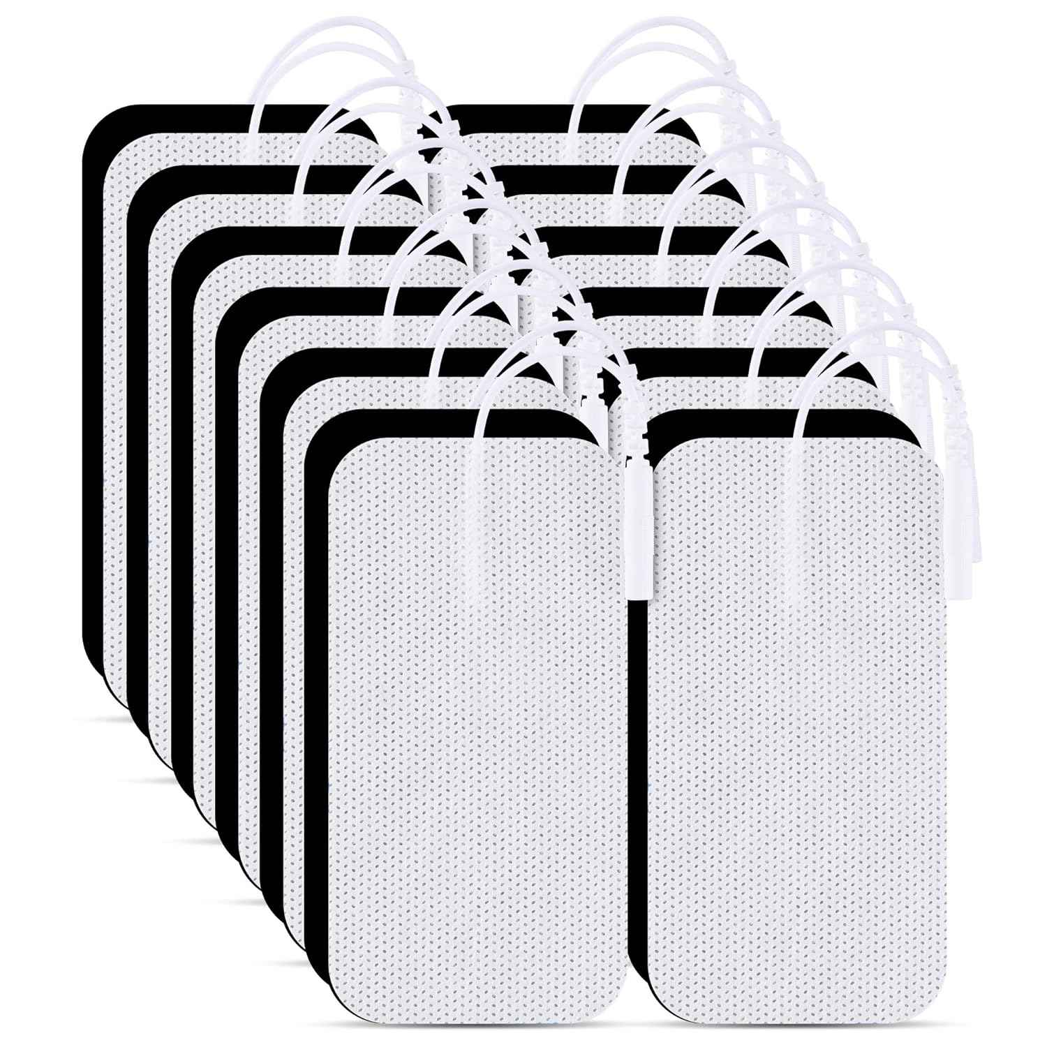 TENS Unit Pads 2"X4" 24Pcs, 3rd Gen Reusable Latex-Free Replacement Pads Electrode Pads with Upgraded Self-Stick Performance for Muscle Stimulator Electrotherapy