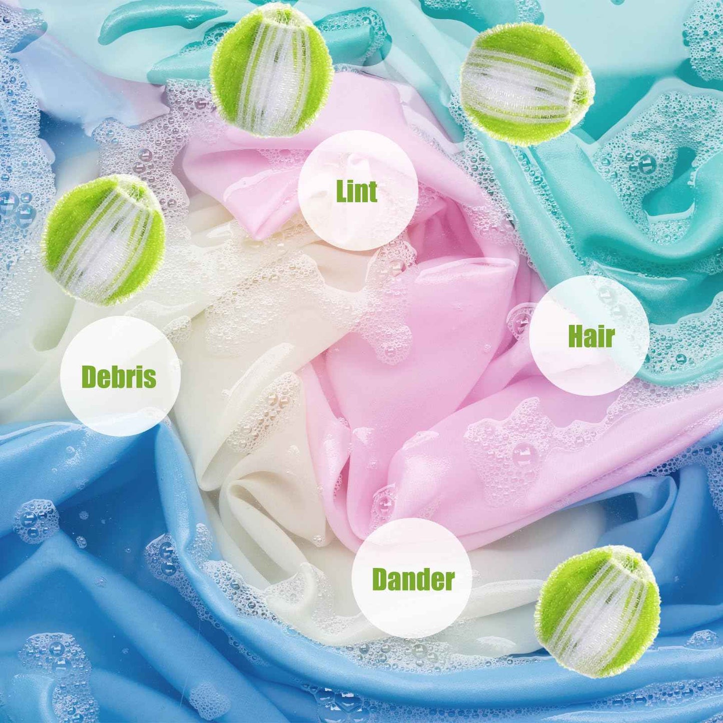 12 PCS Pet Hair Remover for Laundry, Reusable Dog & Cat Hair Remover for Laundry, Laundry Pet Hair Catcher for Clothes, Bedding, Won’t Damage Fabrics (Blue)