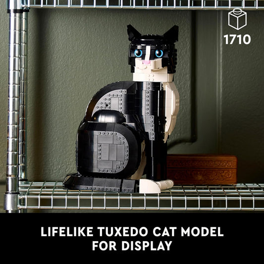 LEGO Ideas Tuxedo Cat - Building Sets for Adults, Ages 18+ - DIY Crafts Kit for Home Decor, Living Room or Bedroom - Gift for Christmas - 21349