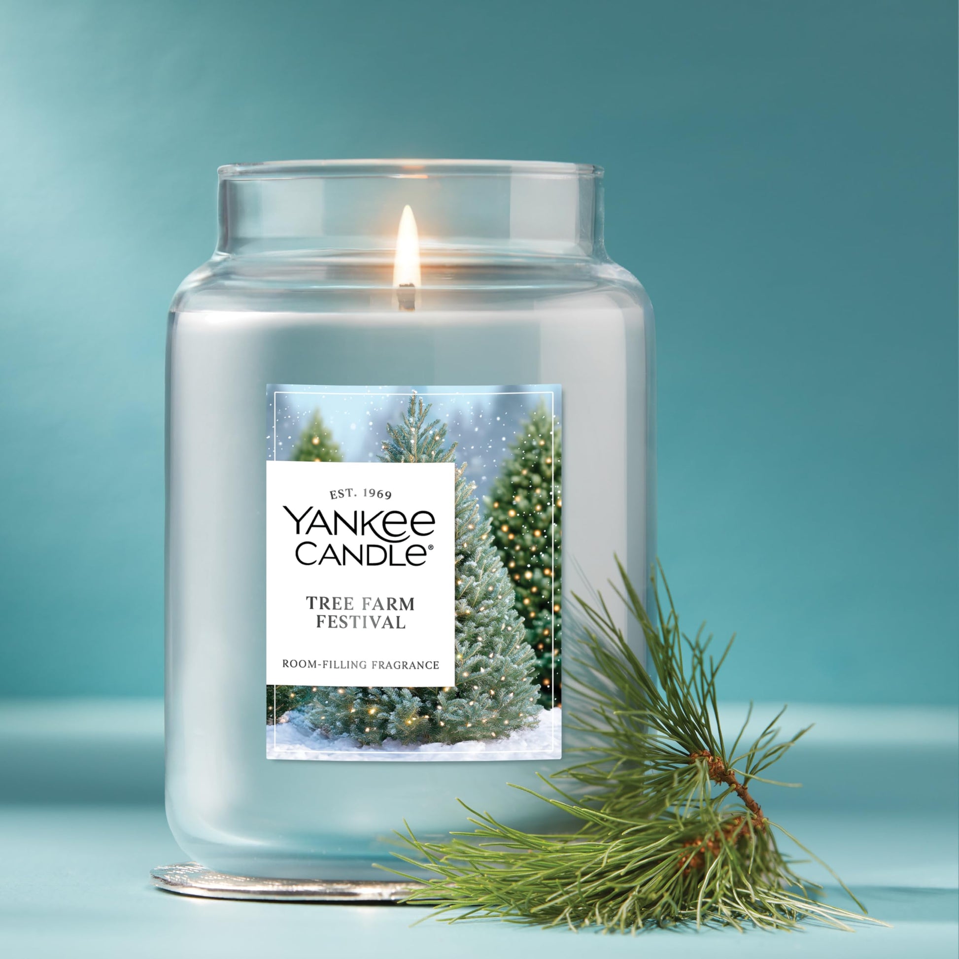 Yankee Candle, Balsam & Cedar Fall Scented Candle, 22oz Large Jar with up to 150 Hour Burn Time jlhbookstore.store