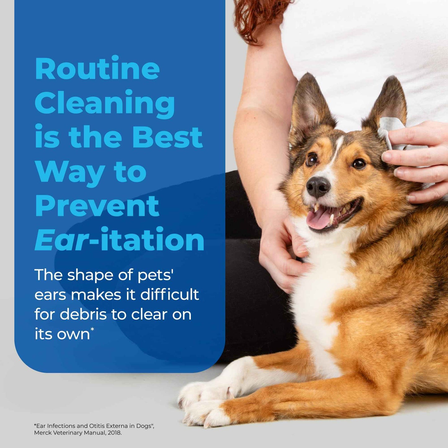 Vetnique Oticbliss Cat & Dog Ear Wipes - Dog Ear Infection Treatment or Dog Ear Cleaner Wipes for Dirty, Waxy, Smelly Dog Ears, Odor Control with Aloe Vera & Salicylic Acid (Finger Mitt Ear Wipes)