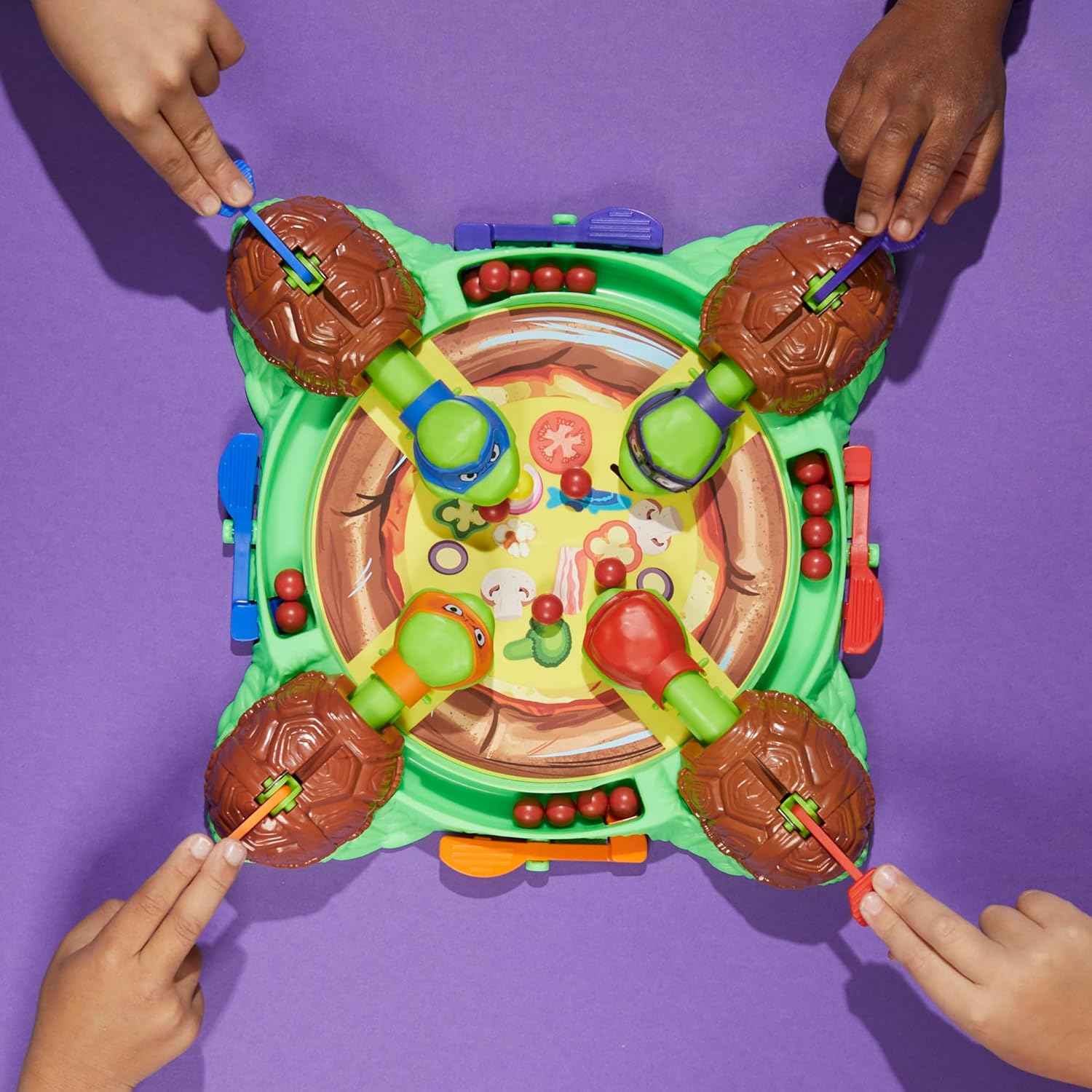 Hungry Hungry Hippos: Teenage Mutant Ninja Turtles Edition Game | Ages 4 and Up | 2 to 4 Players | Kids Board Games | Gifts for Preschoolers (Amazon Exclusive)
