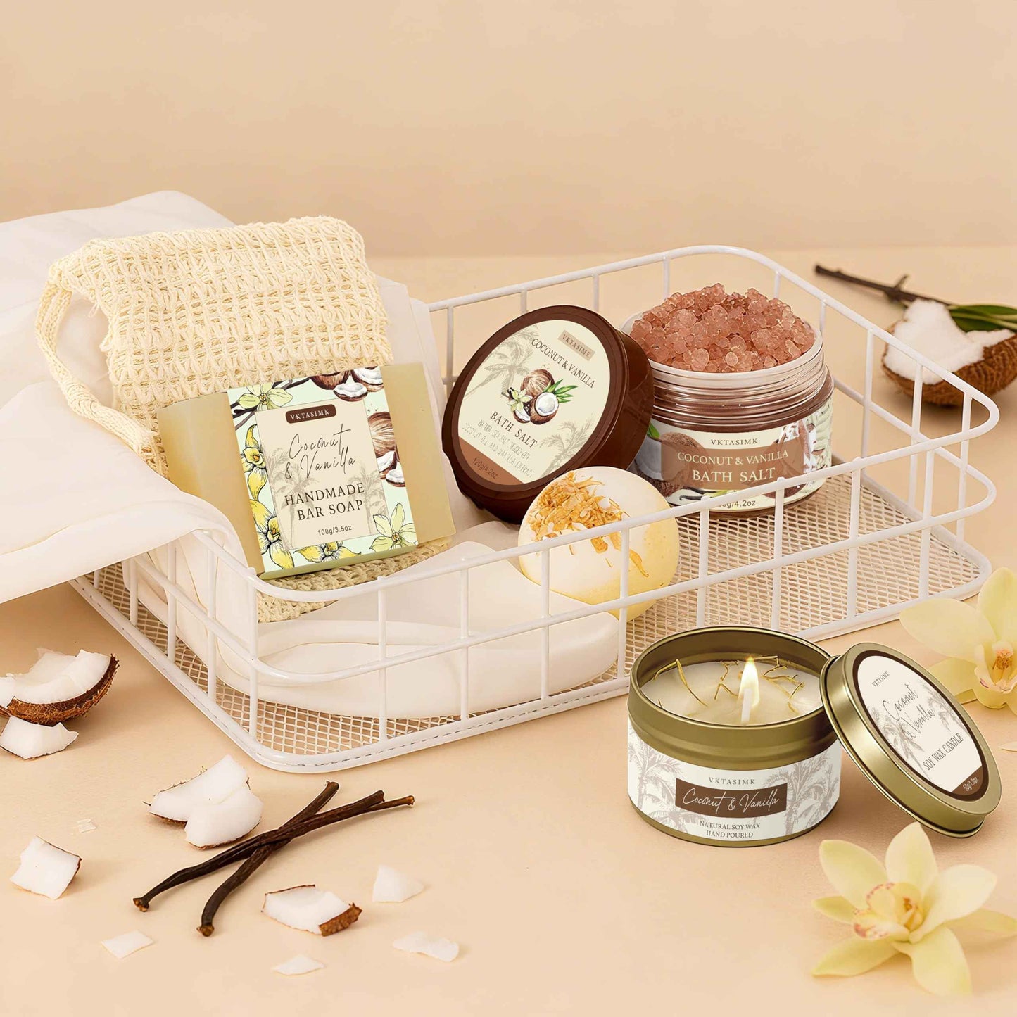 Gifts for Women, Birthday Gifts for Women, Bath and Body Gift Basket Mothers Day Gifts, Rose Home Spa Set Self Care Gift, Thank You for Mom Sister Her Teacher Friends Friendship