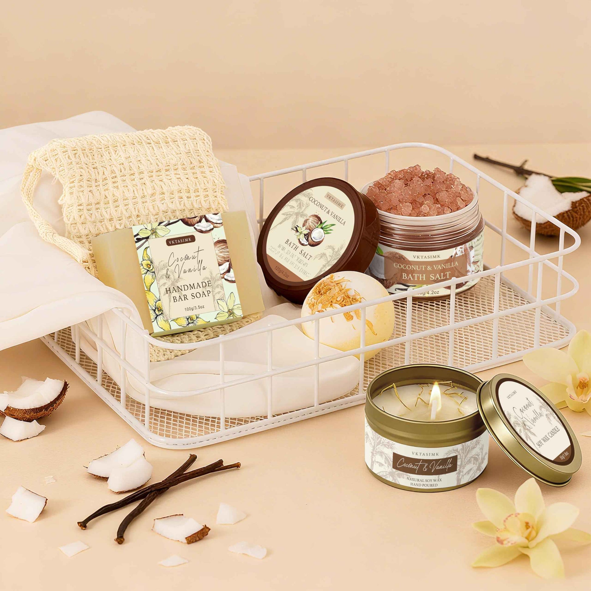 Gifts for Women, Birthday Gifts for Women, Bath and Body Gift Basket Mothers Day Gifts, Rose Home Spa Set Self Care Gift, Thank You for Mom Sister Her Teacher Friends Friendship