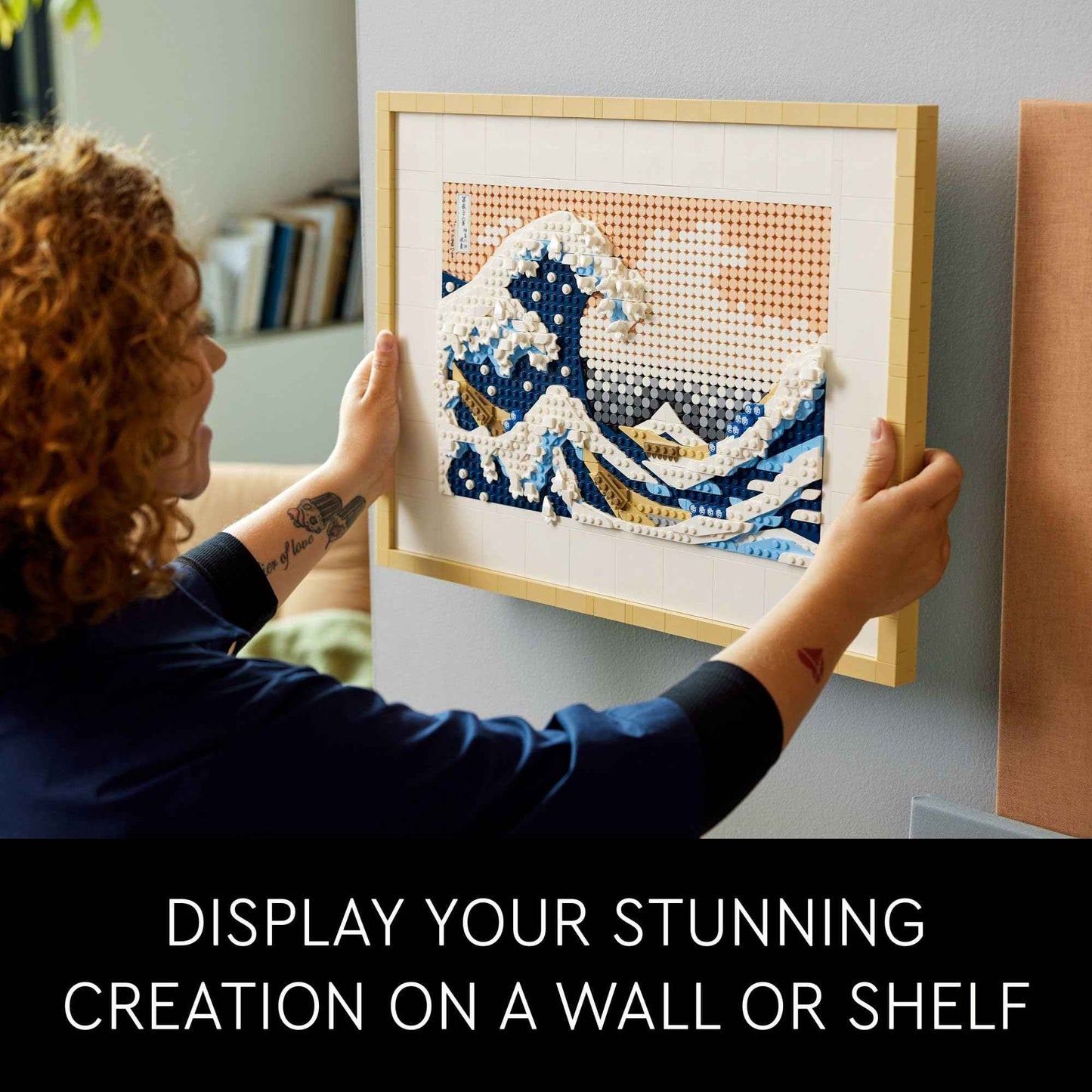 LEGO Art Hokusai The Great Wave Framed Japanese Wall Art Building Set - Unique Wall Decor for Home, Room, or Office - Fun Activity for Adults, Ages 18+ - Gift for Men and Women - 31208
