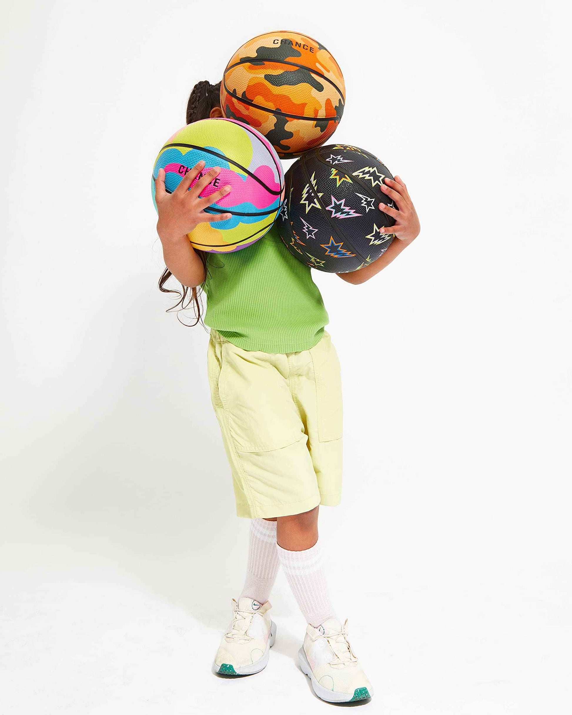 Chance Premium Design Printed Rubber Outdoor & Indoor Basketball, Juicy Multi Colored