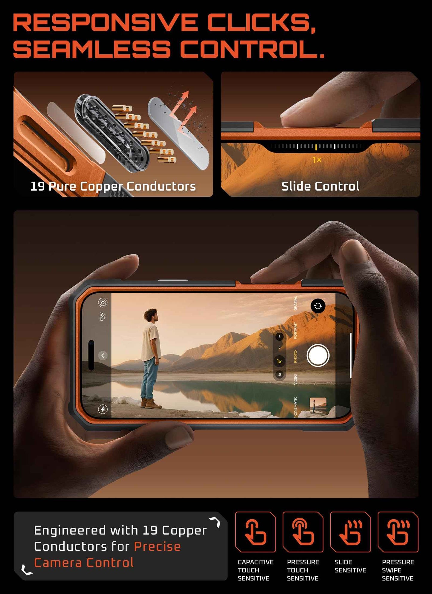 SUPCASE for iPhone 17 Pro Max Case (UBGrip Pro), [Built-in Tempered Glass Screen Protector & Stand] [Camera Control Cover] [Compatible with MagSafe] Full Body Heavy Duty Magnetic Phone Case, Coral