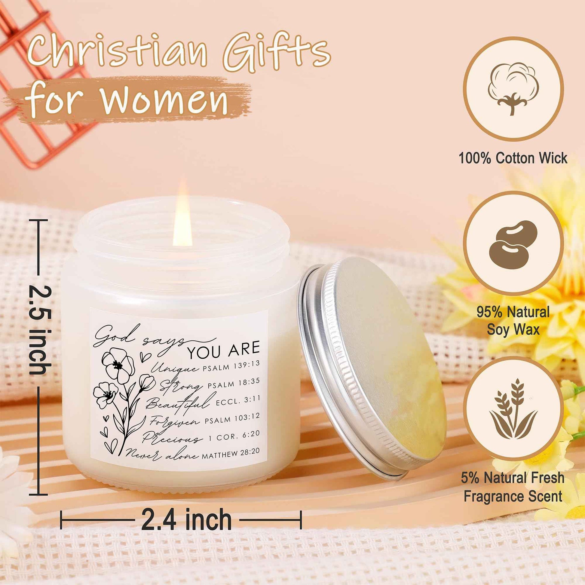 Christian Religious Gifts for Women, Best Friend Sister Mom Christmas Birthday Gifts for Women Friendship Faith, Valentines Mothers Day Easter Ideas Present for Her Friends