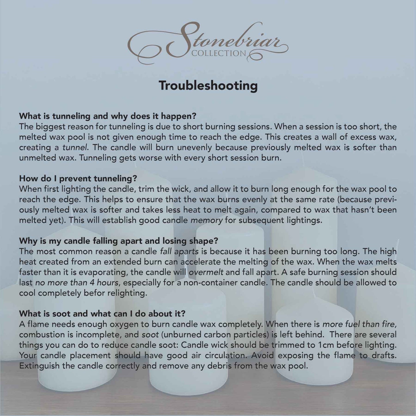 Stonebriar 6 Pack Tall 3 x 6 Inch 65 Hour Long Burning Unscented Ivory Wax Pillar Candles