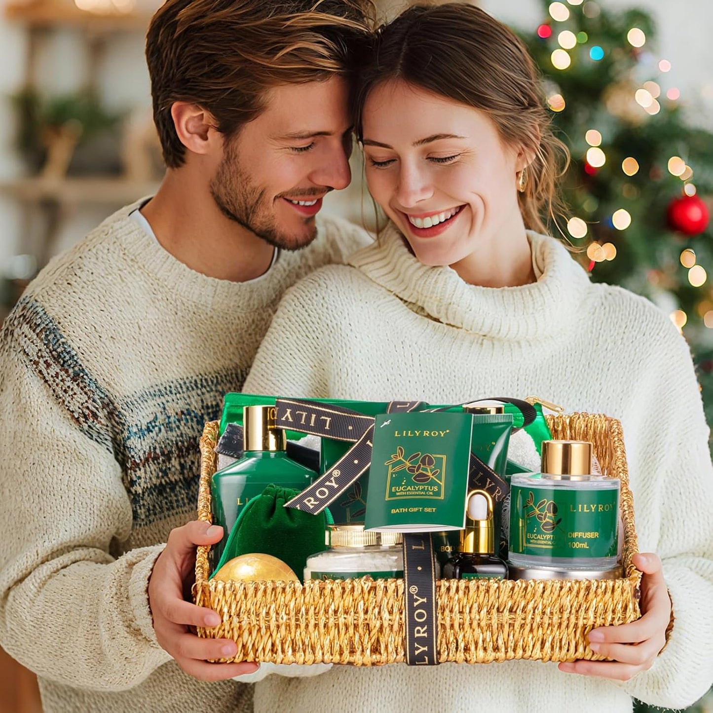 25Pcs Christmas Gifts for Women - Luxury Bath and Body Spa Gift Basket for Women with Necklace | Relaxing Care Kit Valentine's Mothers Day Gifts for Mom Gift Baskets for Anniversary or Bridal Shower