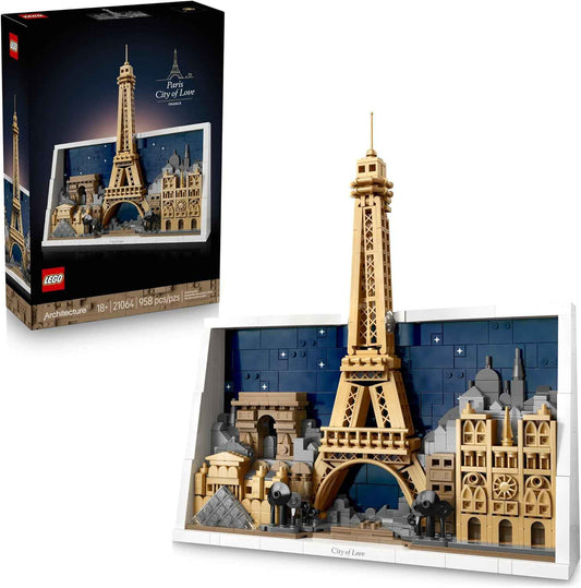 LEGO Architecture Paris – City of Love Building Set for Adults - DIY Office or Bedroom Decor for Women & Men, Ages 18+ - Buildable Frame to Hang or Stand for Display - Gift Idea for Birthdays - 21064