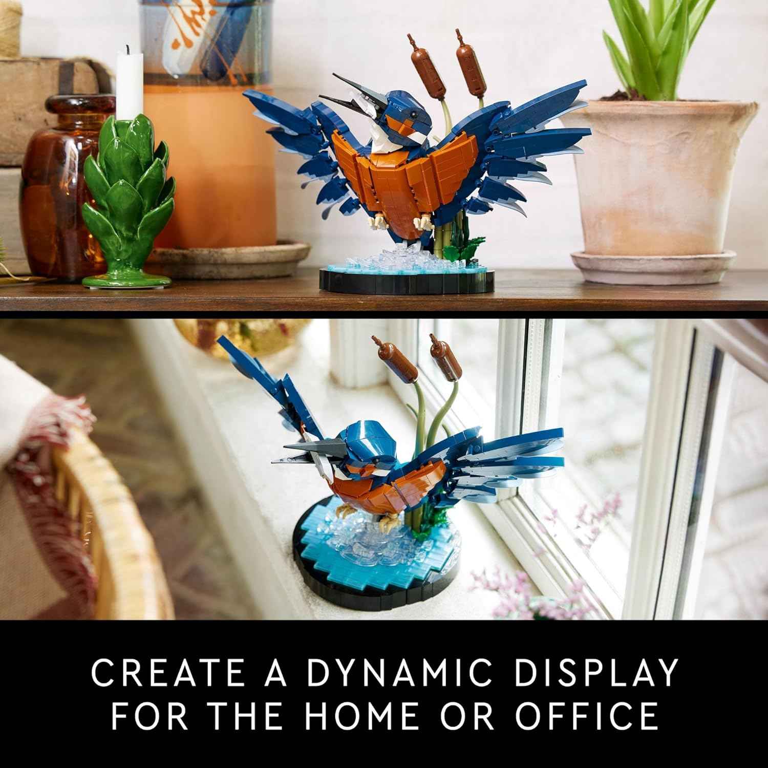 LEGO Icons Kingfisher Bird Model, Creative Set for Adults to Build and Display, Relaxing Project for Bird Enthusiasts, Ideal for Home and Office Décor, Gift for Bird Lovers, 10331