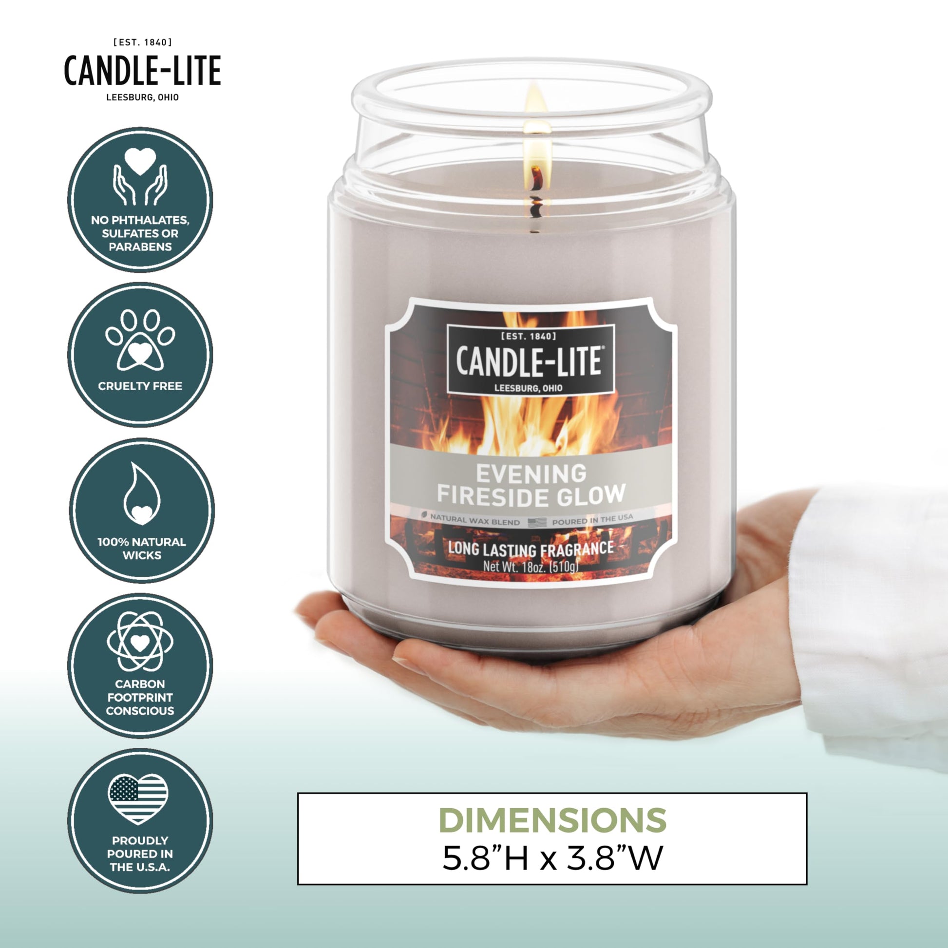 Candle-lite Fall Scented Candles, Creamy Vanilla Swirl, 18 oz Jar, Proudly Poured in The USA, Aromatherapy Candle, Single-Wick with 110 Hours of Burn Time, Perfect for Creating a Relaxing Ambiance jlhbookstore.store