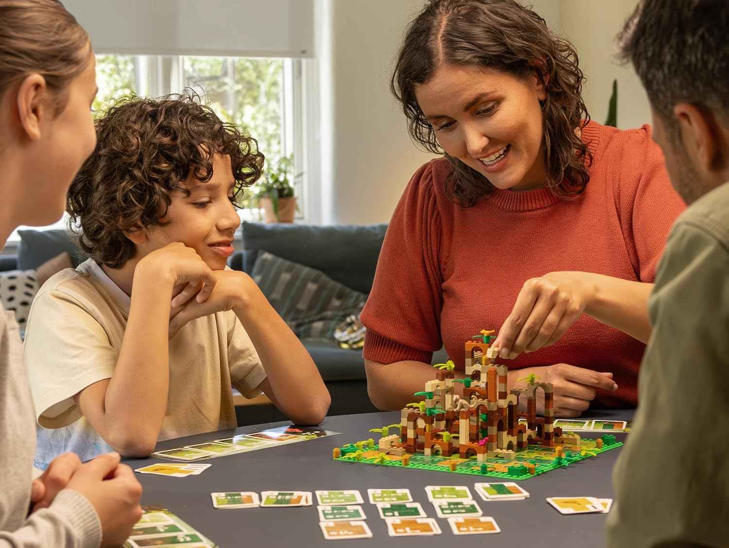 Dotted Games Monkey Palace: A Lego Board Game - Build Your Way to Victory Brick by Brick! Fun Family Brick-Building Game for Kids & Adults, Ages 10+, 2-4 Players, 45 Minute Playtime