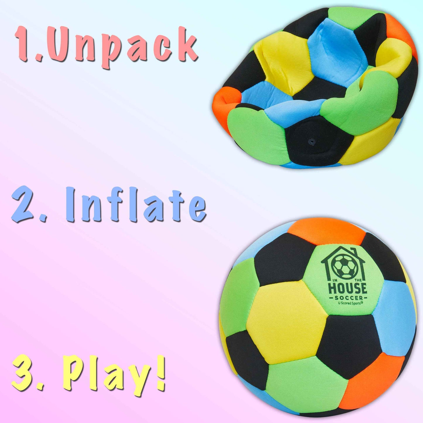in The House Soccer Ball - Indoor Size 4 Padded Soccer Ball for Girls (Ages 3+), Boys (Ages 3+) & Adults - Bring Soccer Practice Home - Perfect for Juggling - Gift for Soccer Player