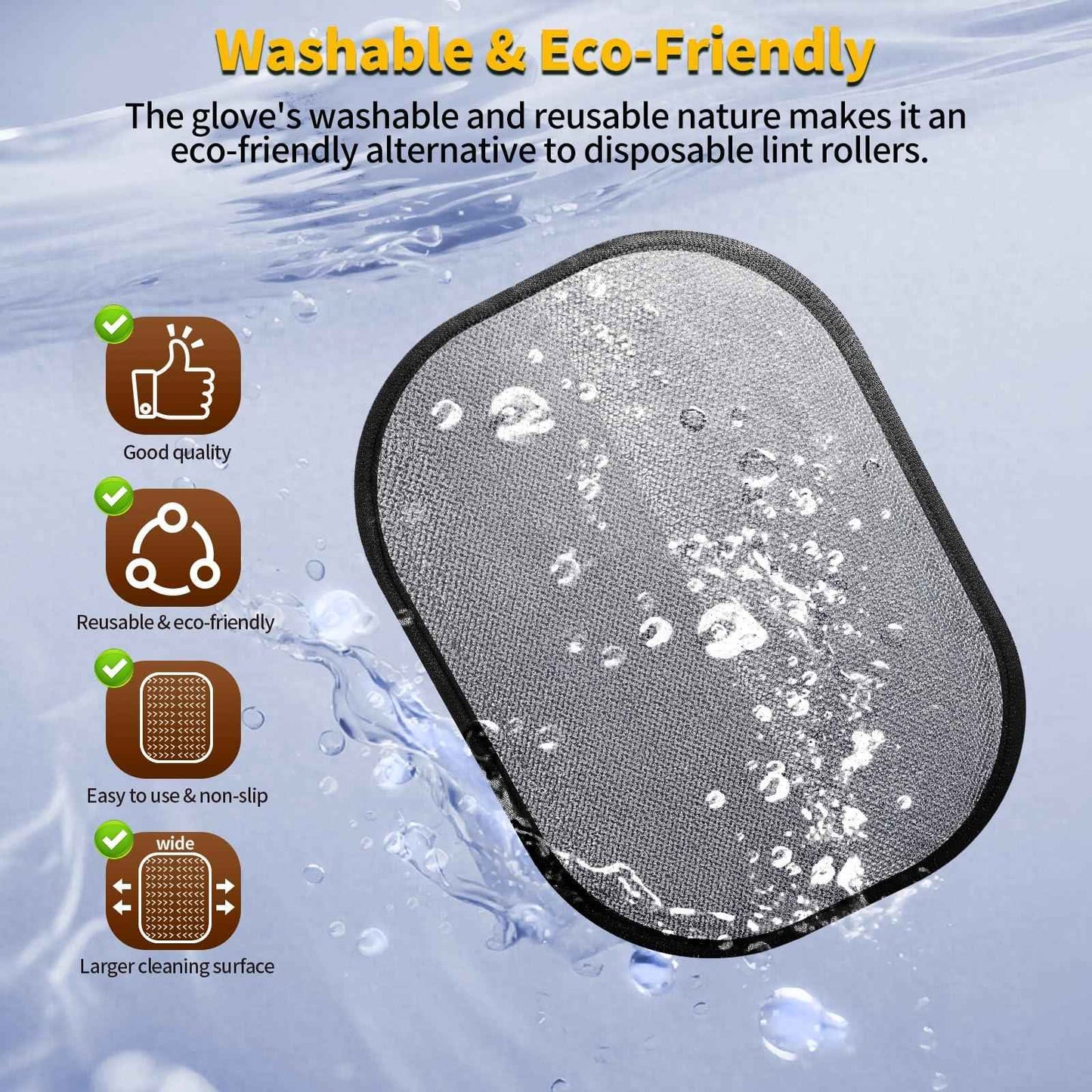 Pet Hair Removal Glove for Dogs & Cats, Newly Upgraded Reusable Electrostatic Pet Hair Gloves, Pet Hair Remover Tool for Clothing, Couch, Carpet, Car Seat